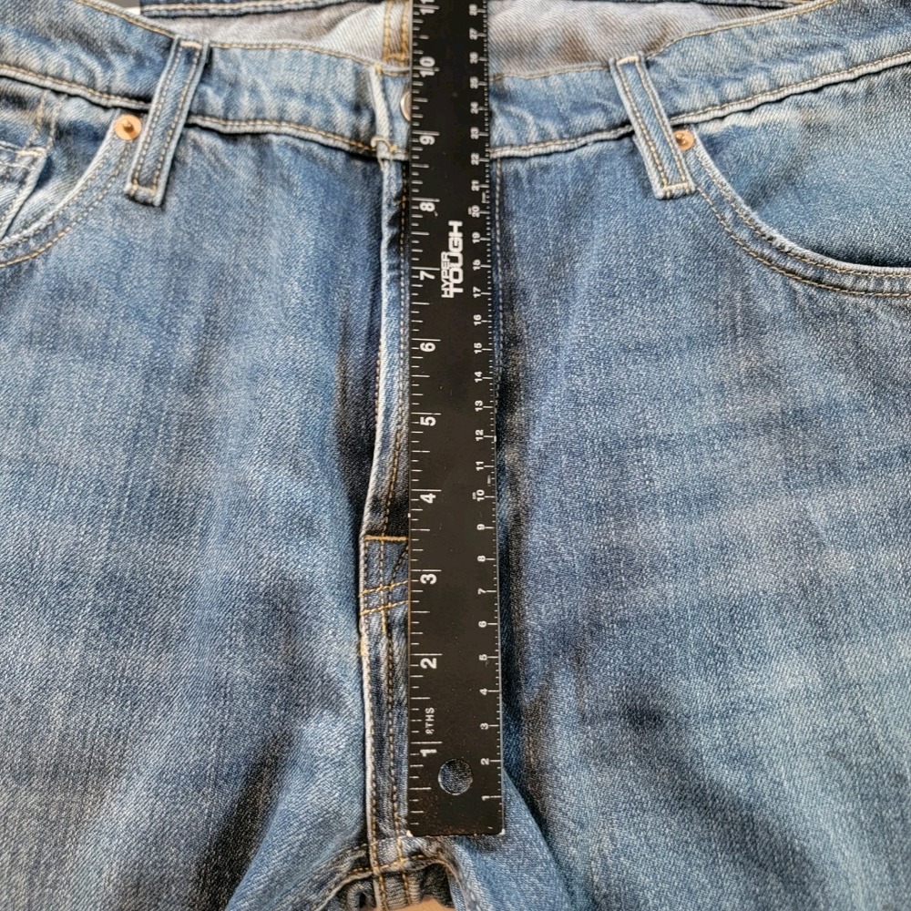 7 For All Mankind Jeans Mens 36 The Straight Blue Distressed Ripped NEW - Picture 6 of 8